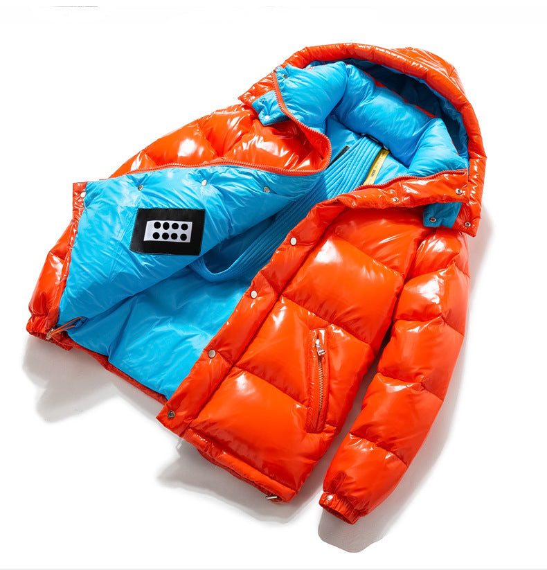 Glossy Down Jacket For Young Couples