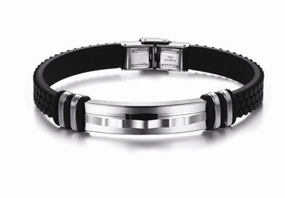 Zap Stainless Steel Mens Bracelet