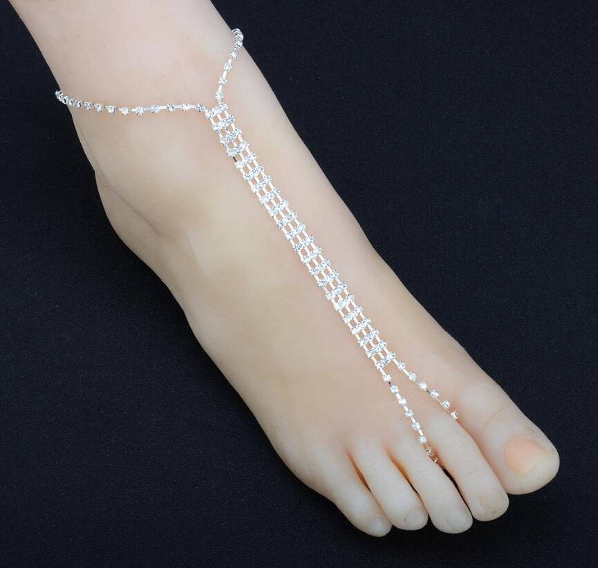 Rhinestone Beach Sandal Anklet