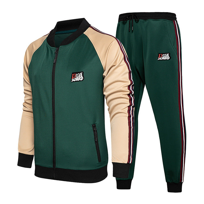 Two-piece set of male tracksuit sports