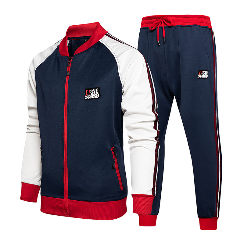 Two-piece set of male tracksuit sports