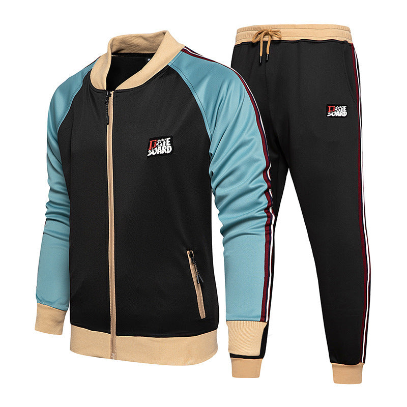 Two-piece set of male tracksuit sports