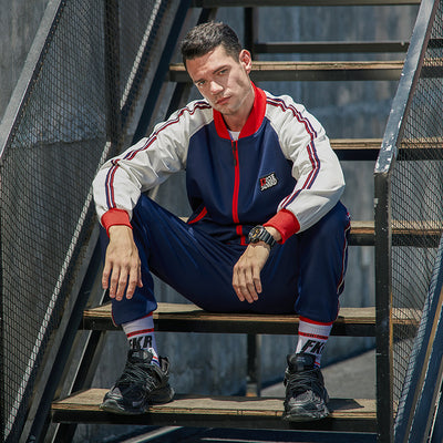 Two-piece set of male tracksuit sports