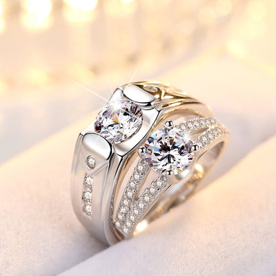 Diamond Romantic Couple Rings