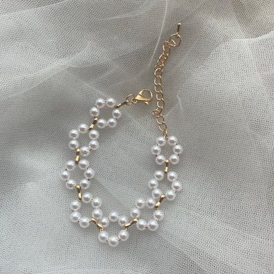 Pearl Necklace Bracelet For Women