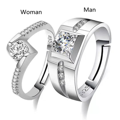 Heart-shaped Couple Rings