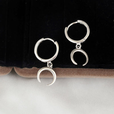 Crescent earrings moon earrings