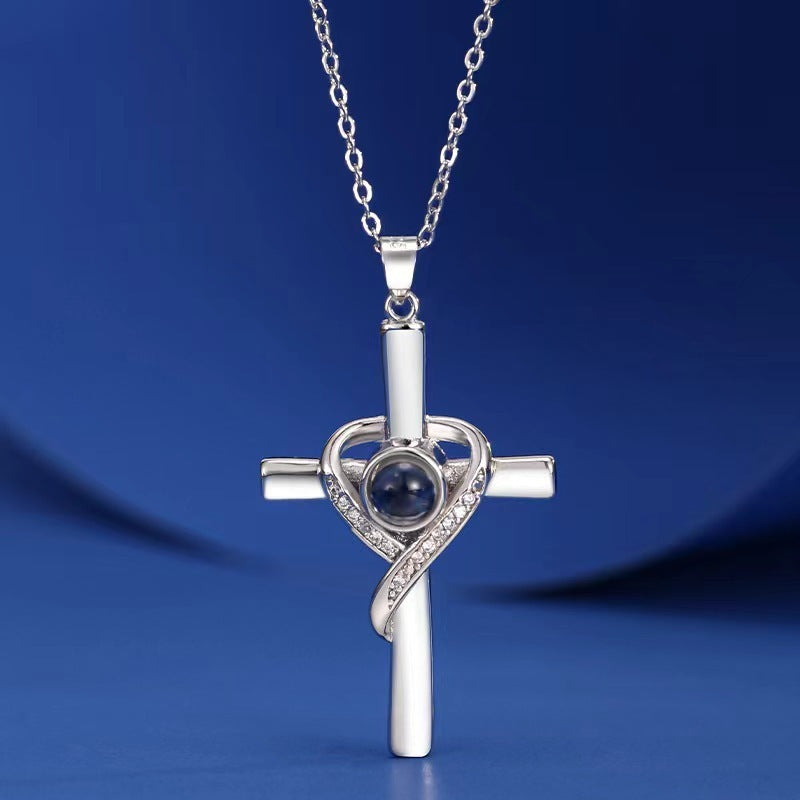 Love Cross Pendant Necklace