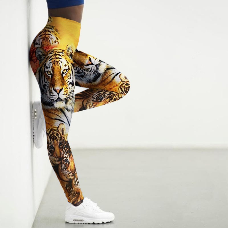 Printed Animal Yoga Pants Gym Wear