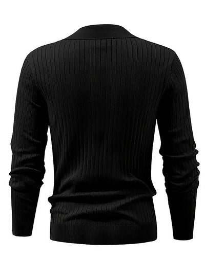 Stretch Slim Knit Polo Shirt Men