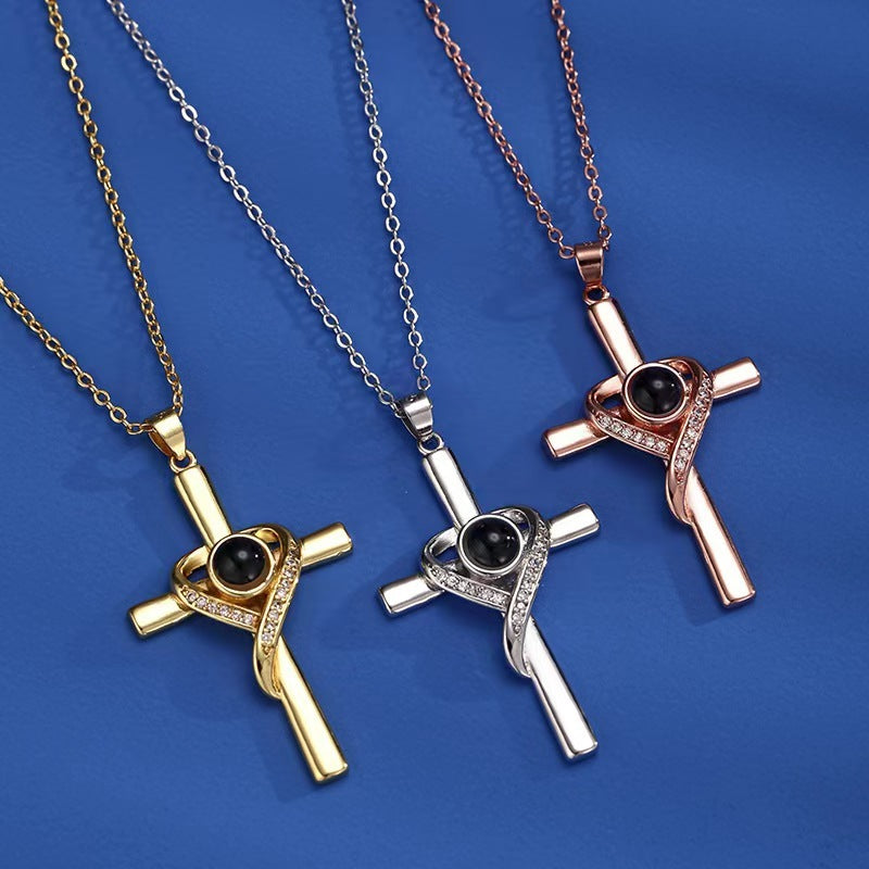 Love Cross Pendant Necklace