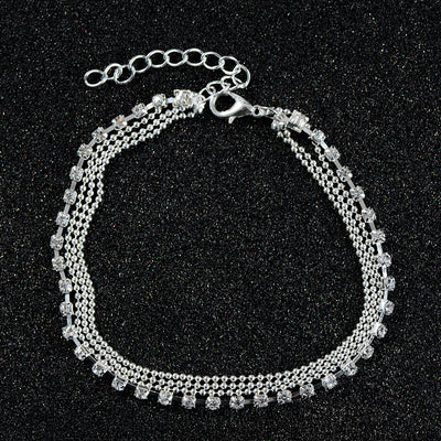 Multilayer  Crystal Anklet Foot Chain