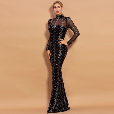 Long Sleeve Female Party Dresses