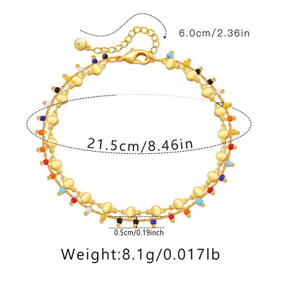 Candy Color Small Rice-shaped Anklets