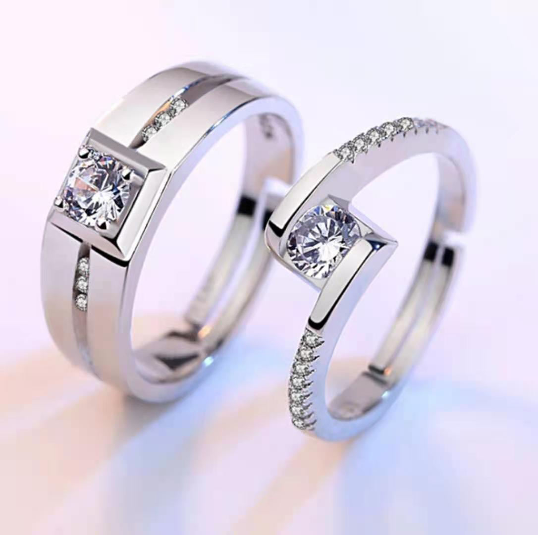 Heart-shaped Couple Rings