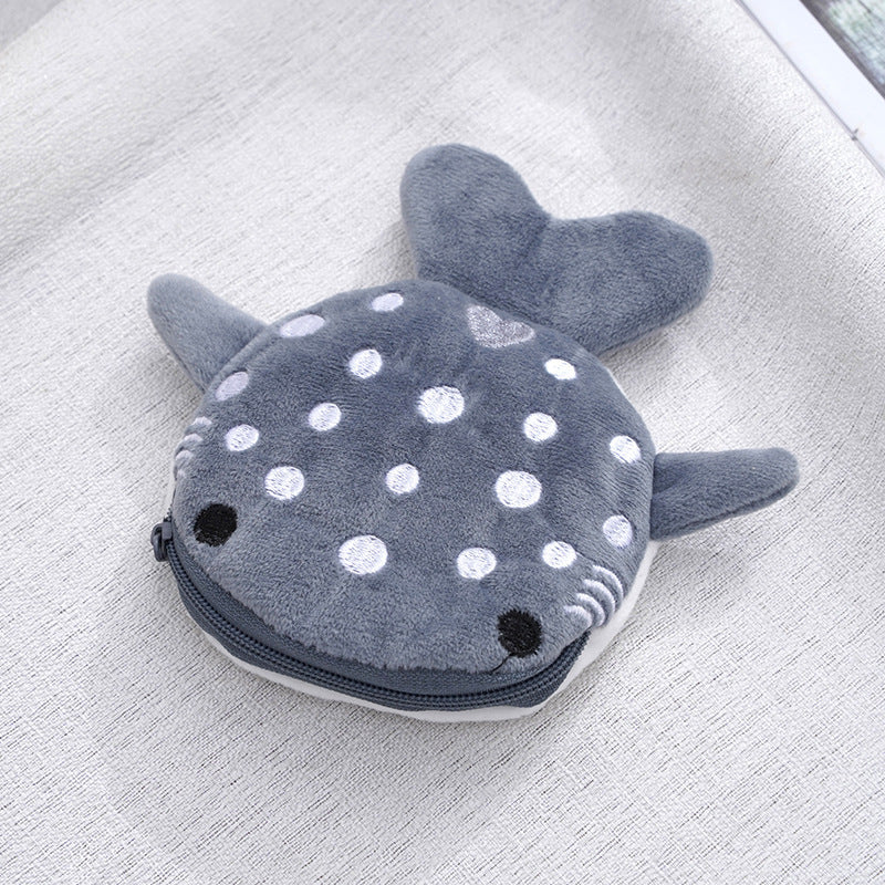 Plush Children's Shark Coin Purse Pendant