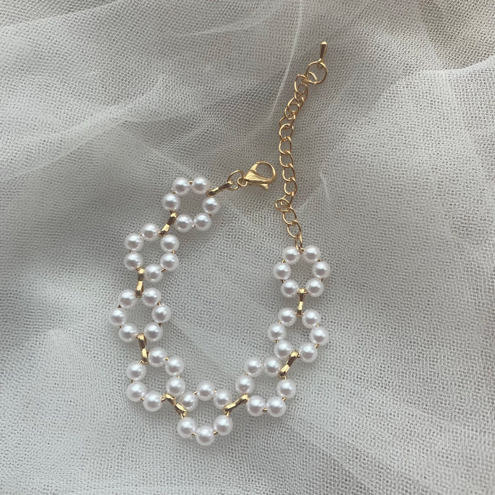 Pearl Necklace Bracelet For Women