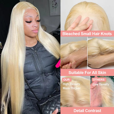 Straight Blonde Lace Front  Hair Wig