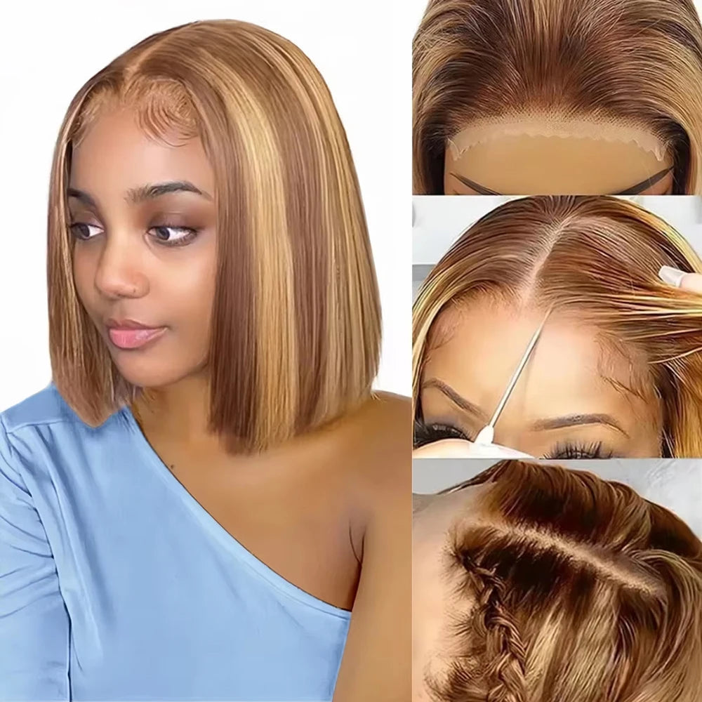 Highlight Wear Straight Short Bob Wig