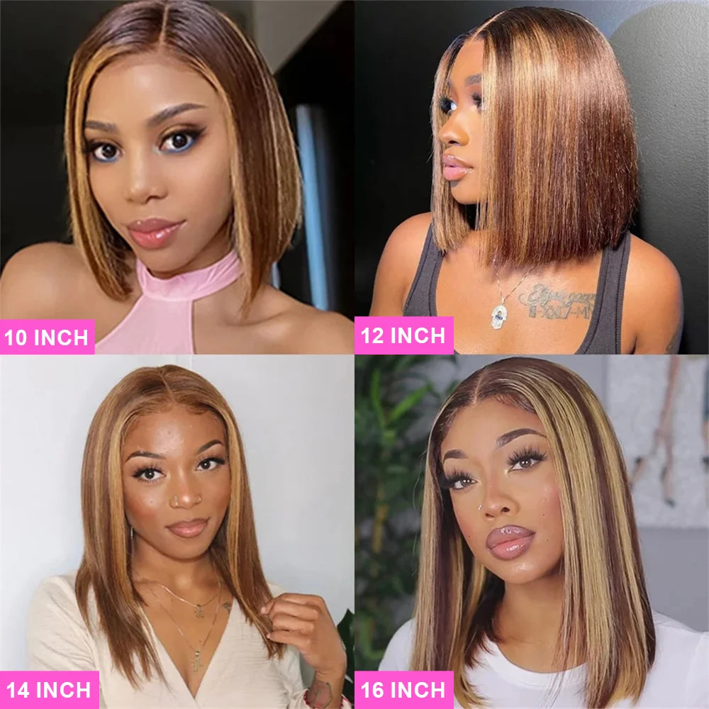 Highlight Wear Straight Short Bob Wig