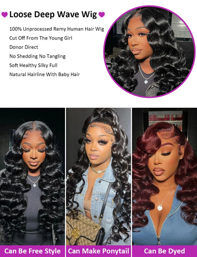 Loose Deep Wave Frontal Wig