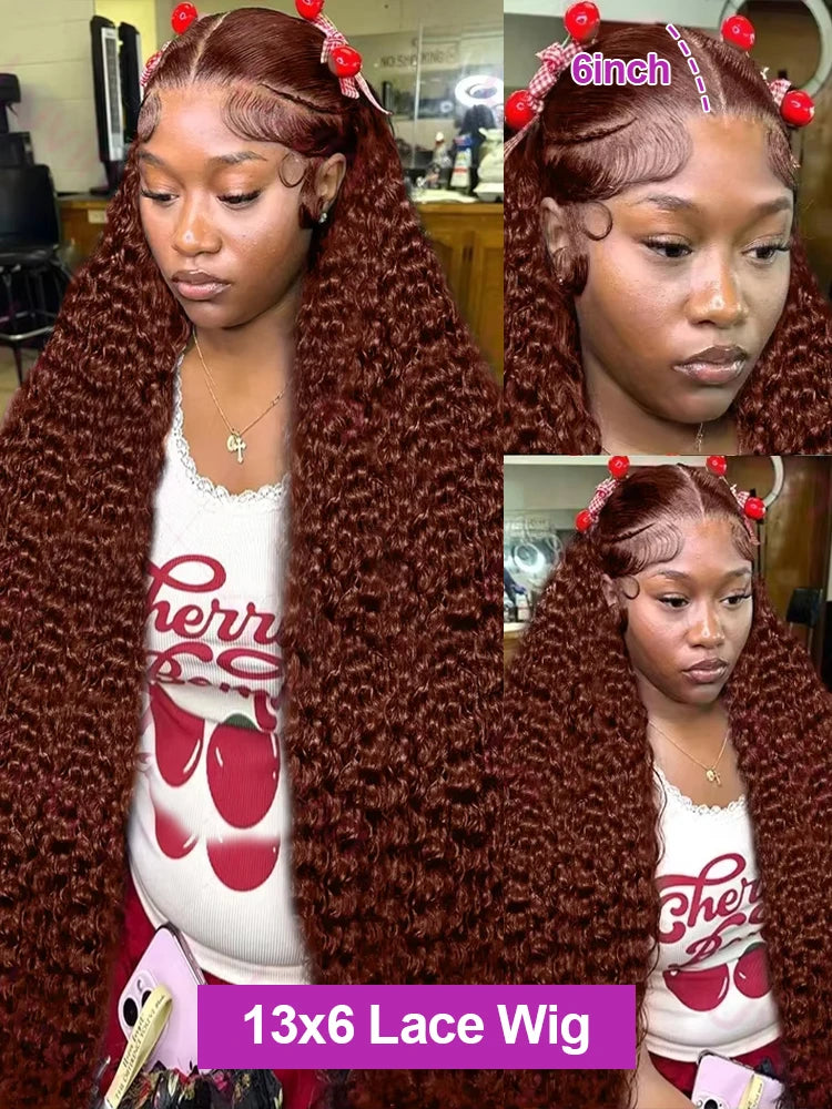 Deep Curly Wigs  Hair Chocolate Brown