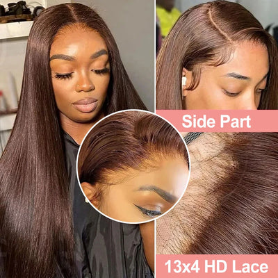 Dark Chocolate Brown  Straight Wig