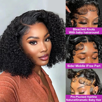 Short Bob  Lace Frontal Human Hair Wigs