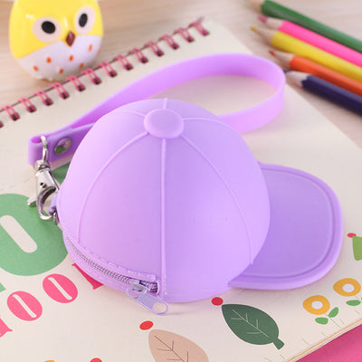 Candy Color Hat Silicone Coin Purse