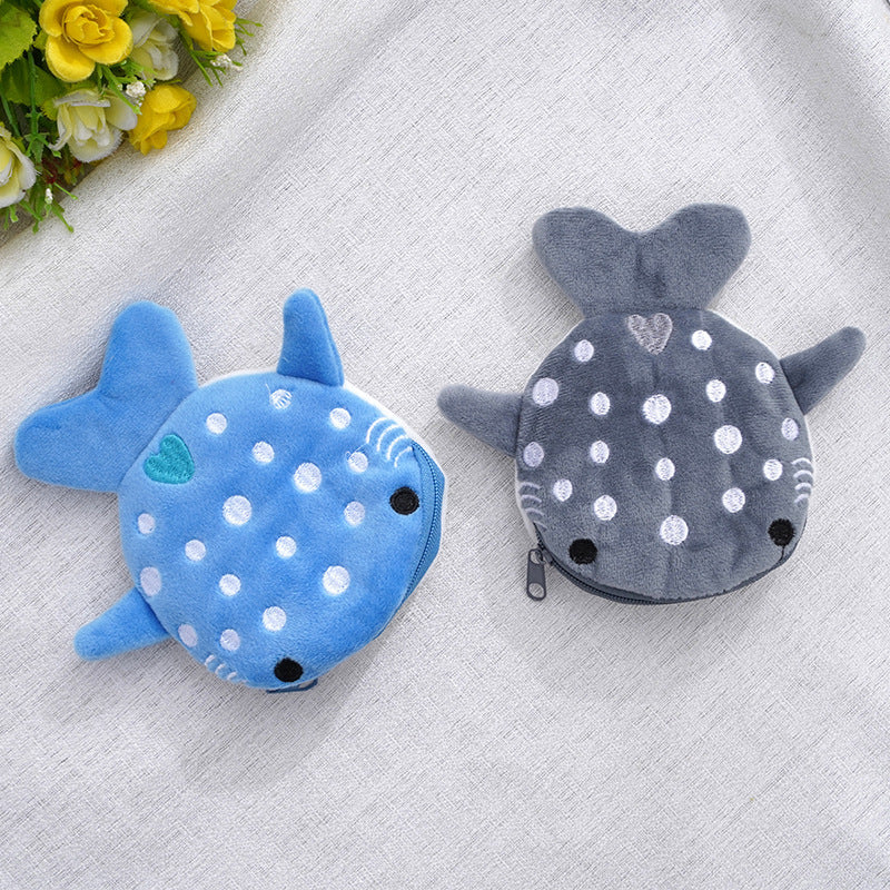 Plush Children's Shark Coin Purse Pendant