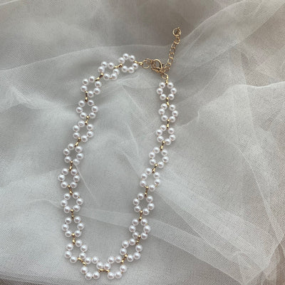 Pearl Necklace Bracelet For Women