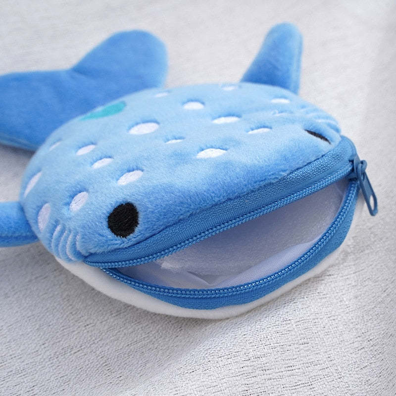 Plush Children's Shark Coin Purse Pendant